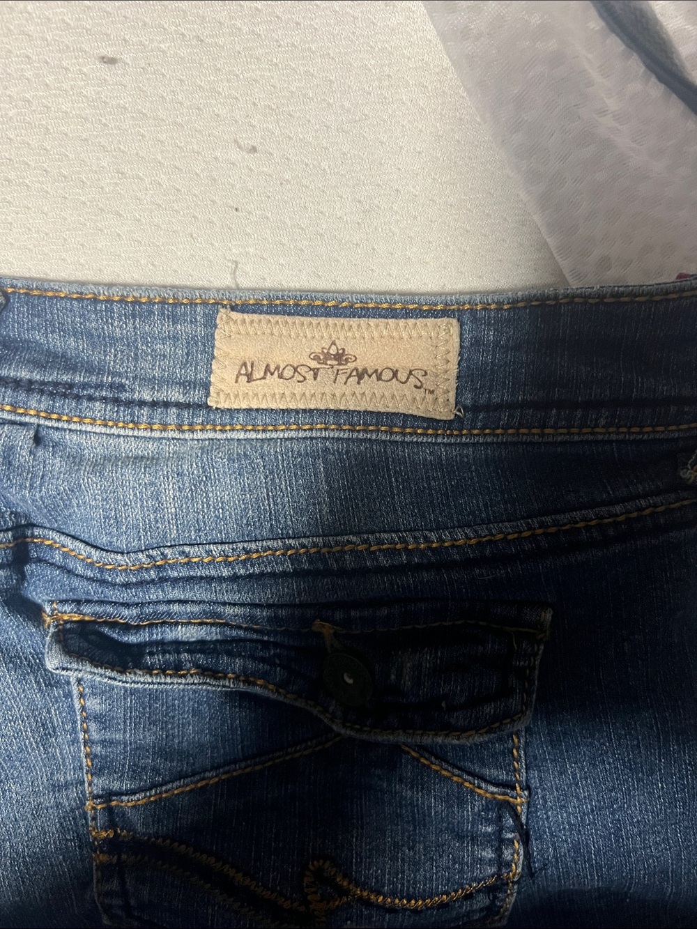 Almost Famous Women's Distressed Denim Shorts - Blue - Picture 4 of 4
